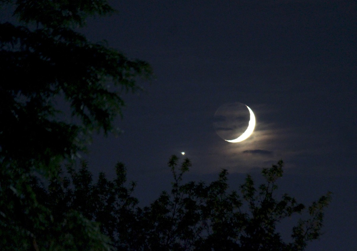 Luna e Venere nel cielo