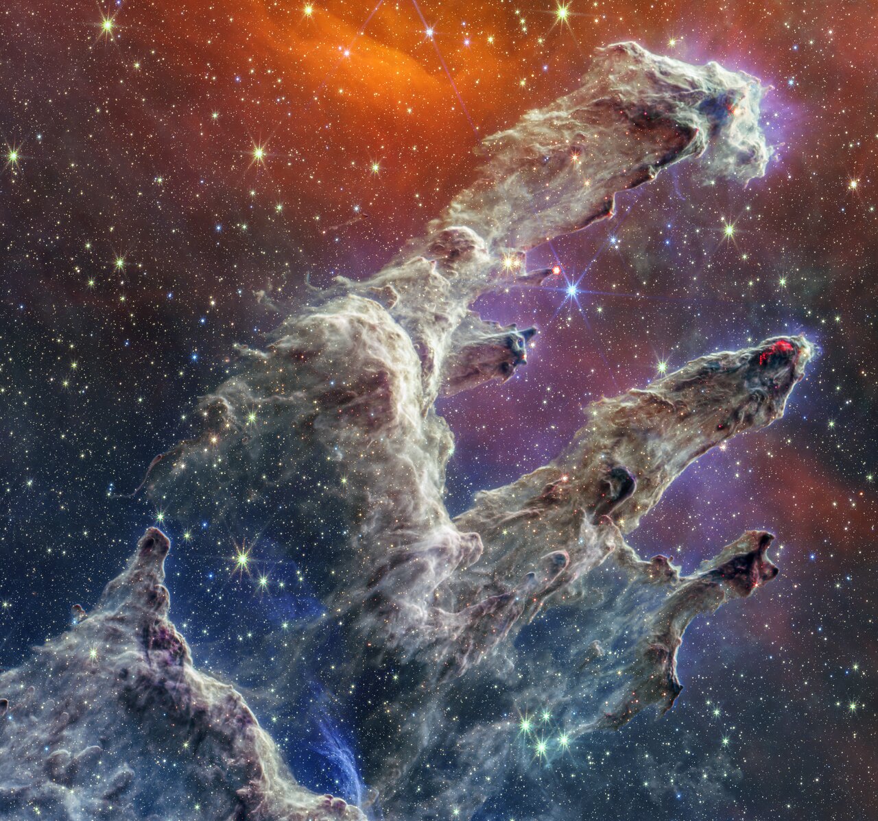 I Pilastri della Creazione osservati da Webb